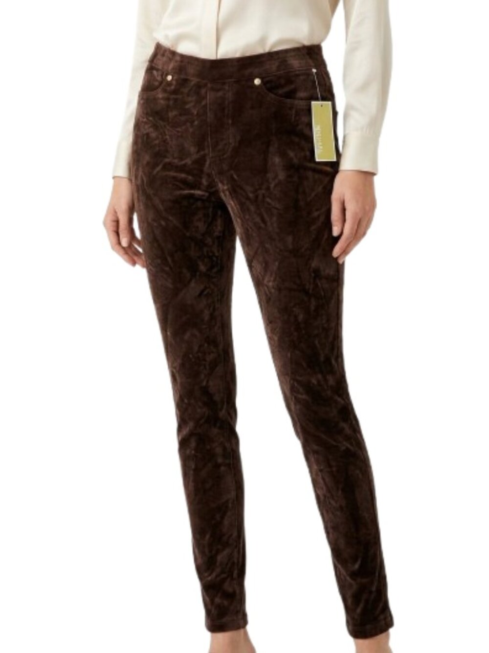 MICHAEL Michael Kors Brown Corduroy Skinny Pants Leggings NWT - Picture 1 of 12
